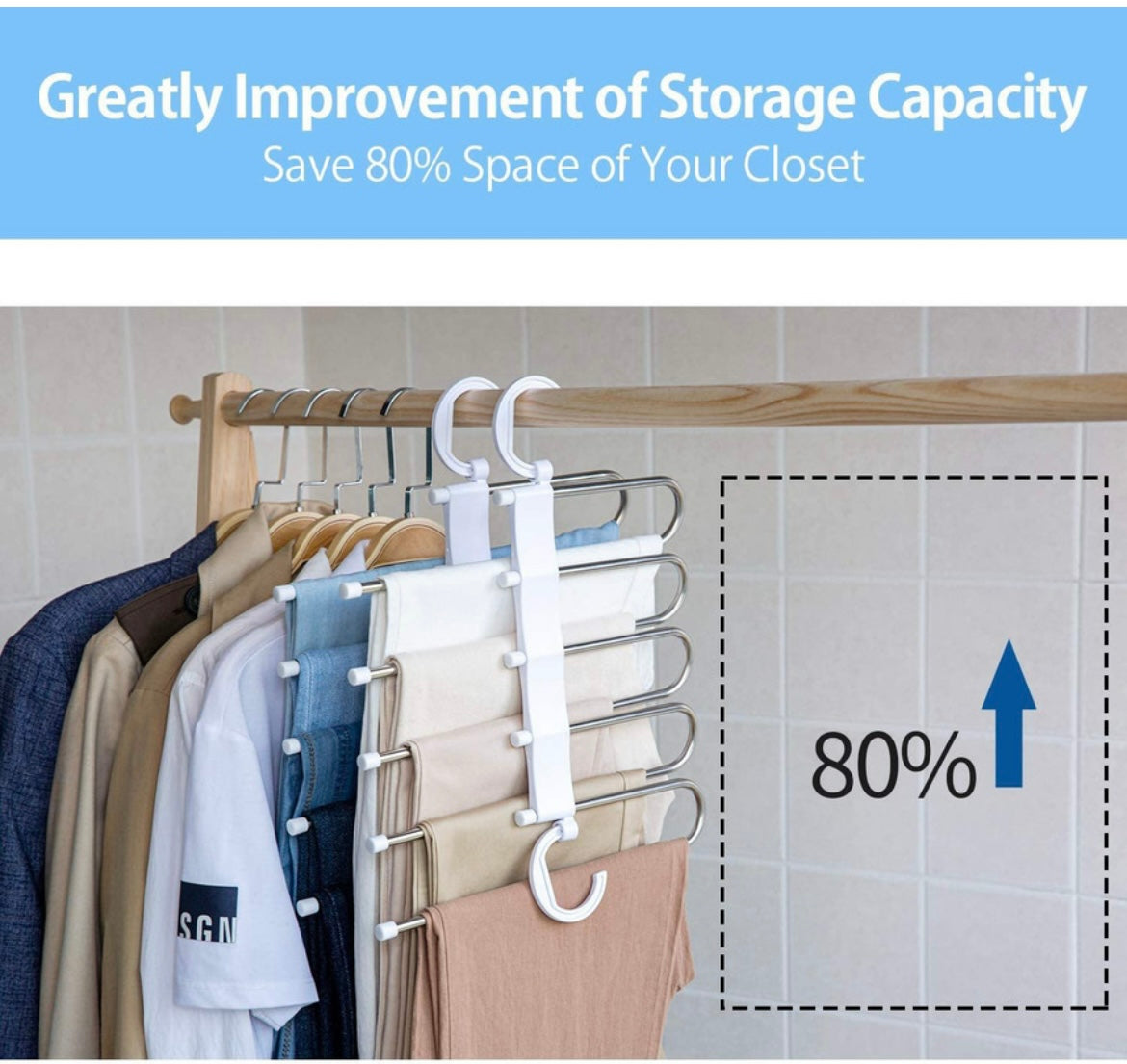 LuxFold™ Multi-Layer Clothes Organizer – Sleek & Space-Saving