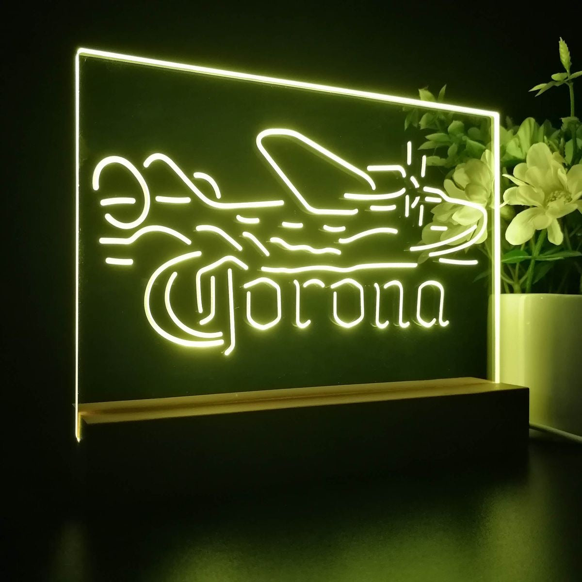 LED Acrylic Message Board with Neon Markers | Creative Light Up Writing Board for Christmas & Festive Decor