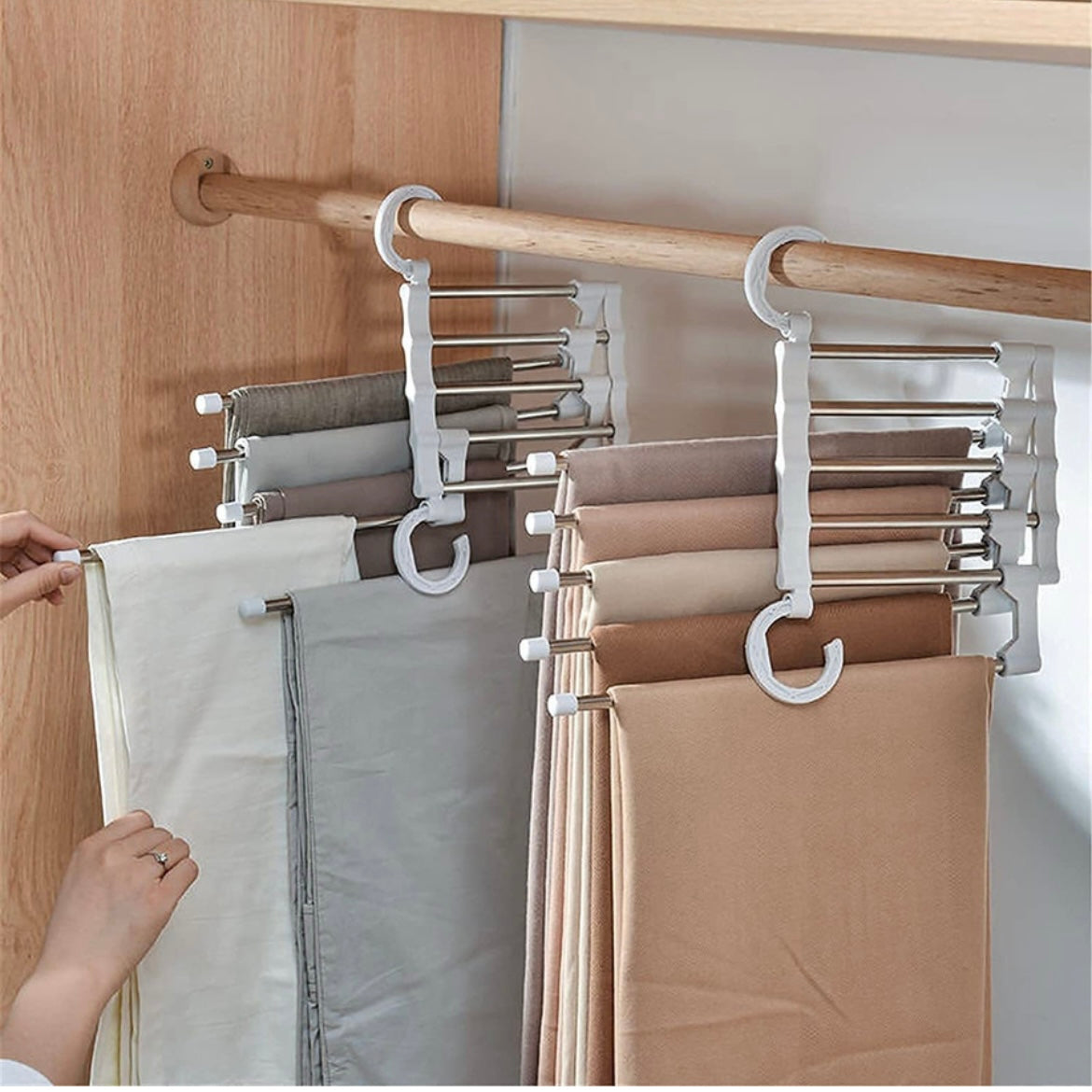 LuxFold™ Multi-Layer Clothes Organizer – Sleek & Space-Saving