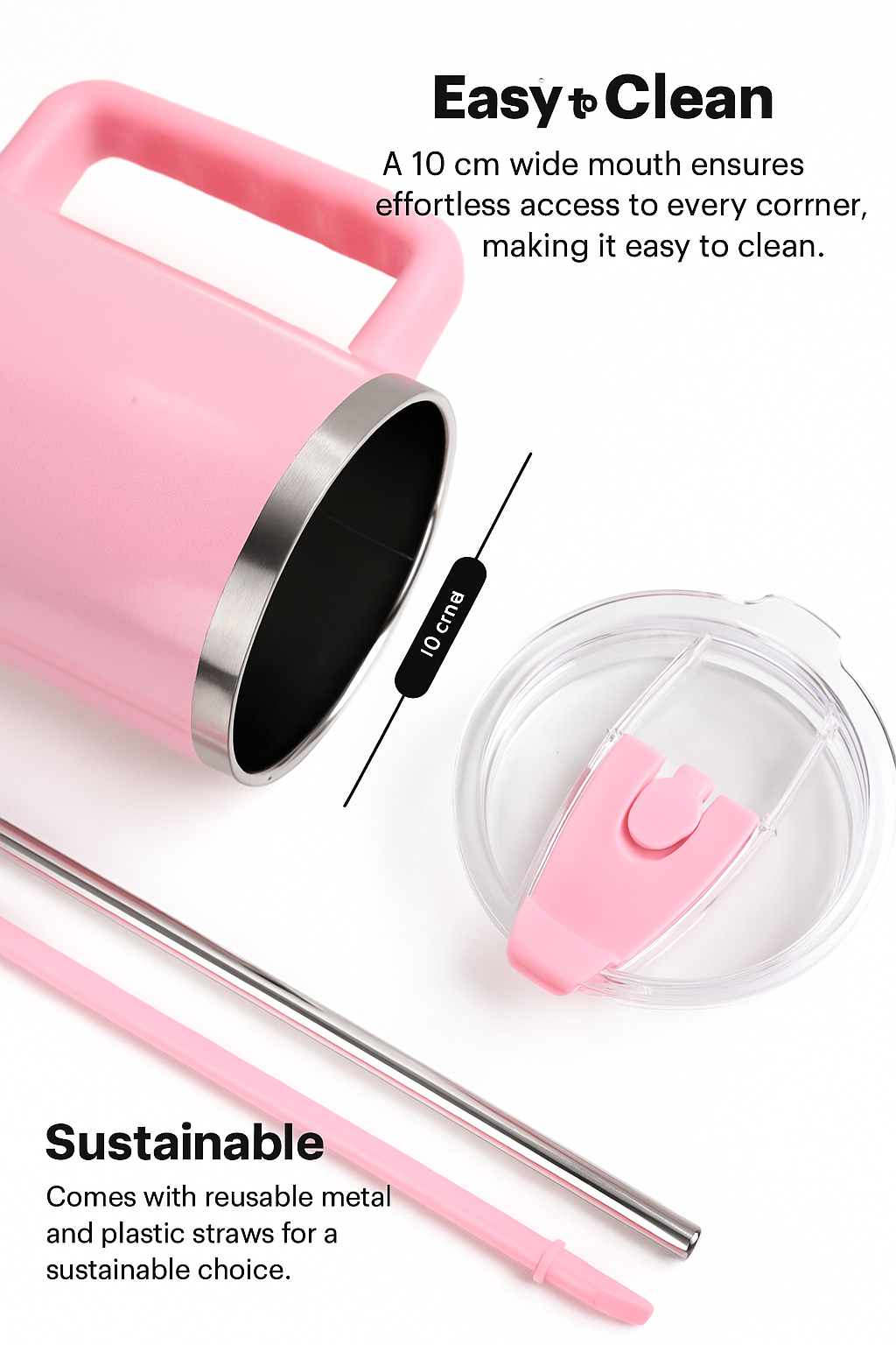 ✅ Stay Hydrated in Style – 1200ml Premium Vacuum Tumbler with Straw & Handle 🏆 Perfect for Coffee, Tea, Water & More – Hot or Cold All Day!