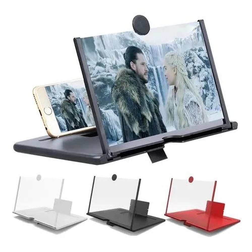 3D HD Phone Screen Magnifier Stand – Portable Mobile Screen Amplifier for Movies, Videos & Gaming (Compatible with All Smartphones)