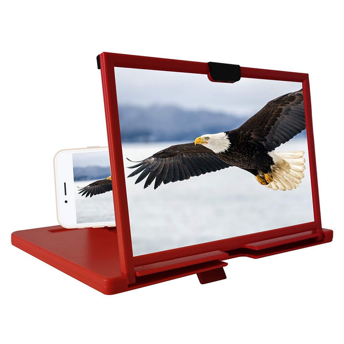 3D HD Phone Screen Magnifier Stand – Portable Mobile Screen Amplifier for Movies, Videos & Gaming (Compatible with All Smartphones)